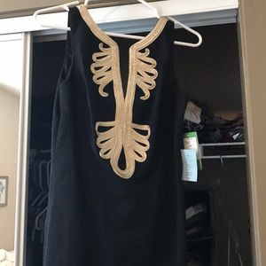 Lilly Pulitzer black and gold shift